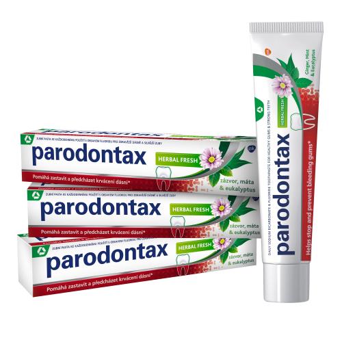 Parodontax Herbal Fresh Trio osviežujúca zubná pasta na citlivé zuby unisex zubná pasta 3 x 75 ml