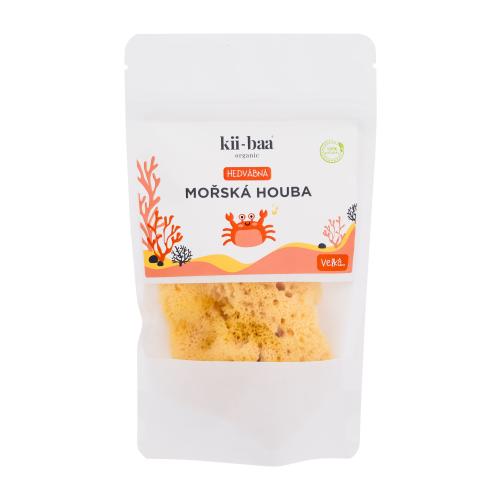 Kii-Baa Organic Silky Sea Sponge 10-12 cm 1 ks hodvábna morská špongia na umývanie, jemný peeling alebo odstraňovanie make-upu unisex