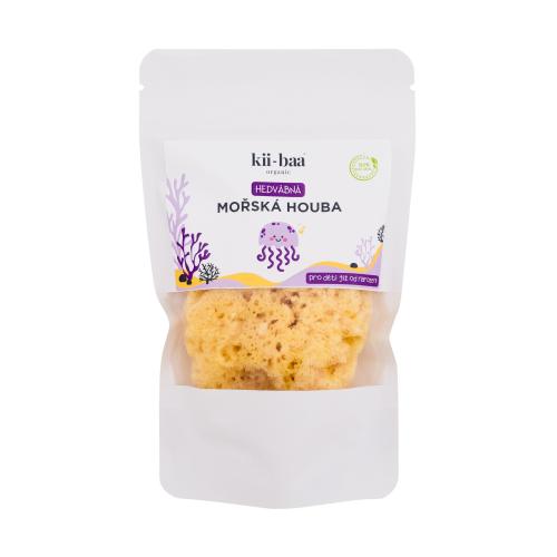 Kii-Baa Organic Silky Sea Sponge 8-10 cm 1 ks hodvábna morská špongia na umývanie, jemný peeling alebo odstraňovanie make-upu unisex