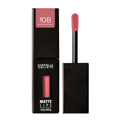 Gabriella Salvete Matte Lips 4,5 ml tekutý rúž s matným efektom pre ženy 108 Endless Blush