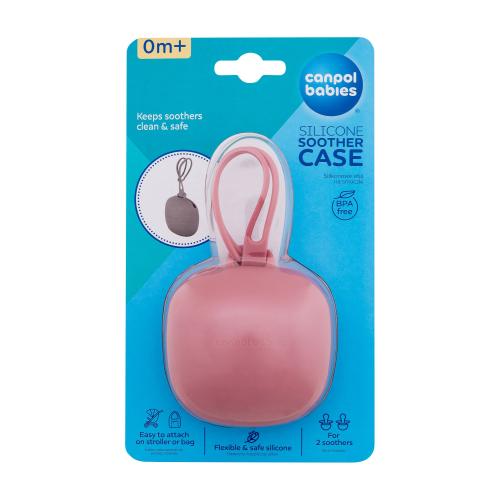 Canpol babies Silicone Soother Case Pink 1 ks silikónové puzdro na cumlík pre deti