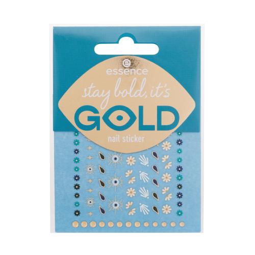 Essence Nail Stickers Stay Bold, Its Gold nálepky na nechty so zlatými detailmi pre ženy nálepky na nechty 88 ks