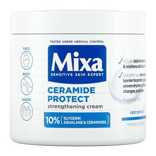 Mixa Ceramide Protect Strengthening Cream 400 ml telový krém na posilnenie ochrannej bariéry pokožky pre ženy