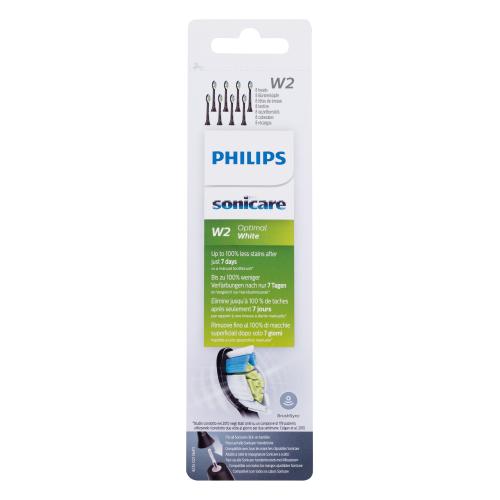 Philips Sonicare Optimal White W2 HX606813 Black náhradná hlavica na sonickú elektrickú zubnú kefku unisex náhradné hlavice Sonicare W2 Optimal White 4 ks