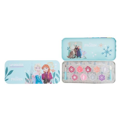 Lip Smacker Disney Frozen Lip  Face Tin darčeková kazeta pre deti lesk na pery 4 x 2,4 g  lesk na pery 2 x 1,2 g  rozjasňujúci krém 0,6 g a 2 x 1,2 g  aplikátor 2 ks  plechová škatuľka