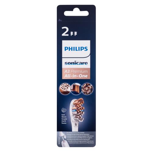 Philips Sonicare A3 premium All-in-One HX909210 White náhradná hlavica na sonickú elektrickú zubnú kefku unisex náhradné hlavice Sonicare A3 Premium All-in-One 2 ks
