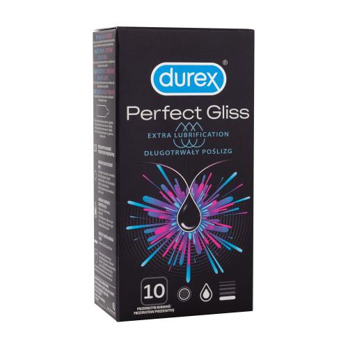 Durex Perfect Gliss kondómy na análny sex so silikónovým lubrikačným gélom pre mužov kondóm 10 ks