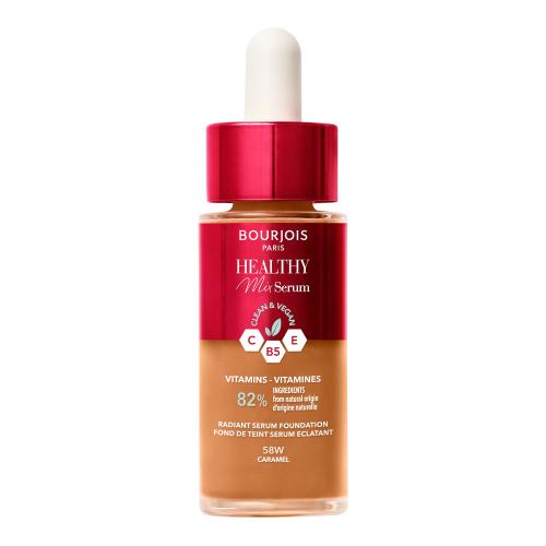 BOURJOIS Paris Healthy Mix Clean  Vegan Serum Foundation 30 ml rozjasňujúci tekutý make-up pre ženy 58W Caramel