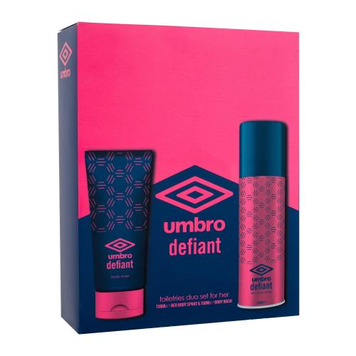 UMBRO Defiant darčeková kazeta deospray pre ženy dezodorant 150 ml  sprchovací gél 150 ml