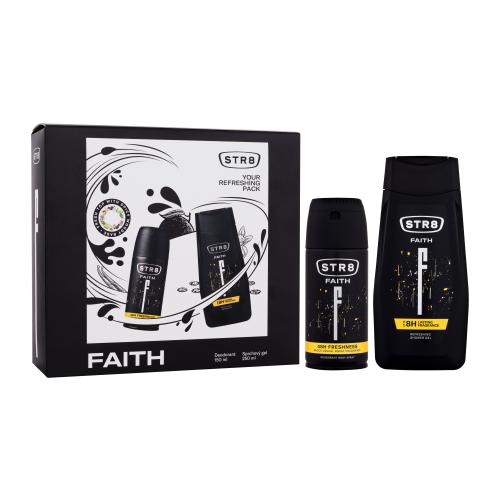 STR8 Faith 48h darčeková kazeta deospray pre mužov dezodorant 150 ml  sprchovací gél 250 ml