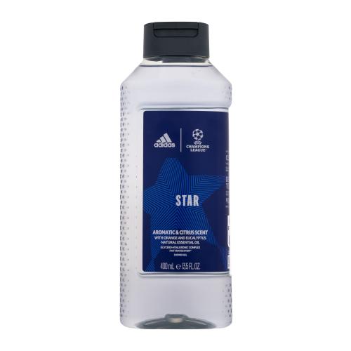 Adidas UEFA Champions League Star 400 ml osviežujúci sprchovací gél s vôňou pomaranča a eukalyptu pre mužov