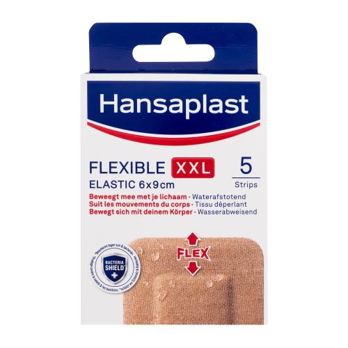 Hansaplast Elastic Flexible XXL Plaster extra pružné a vodoodolné náplasti na stredné až väčšie rany unisex 5 ks náplastí