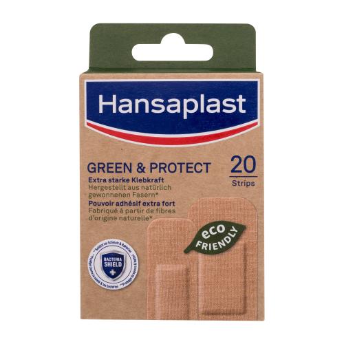 Hansaplast Green  Protect Plaster ekologické náplasti s mimoriadne silnou priľnavosťou unisex 20 ks náplastí