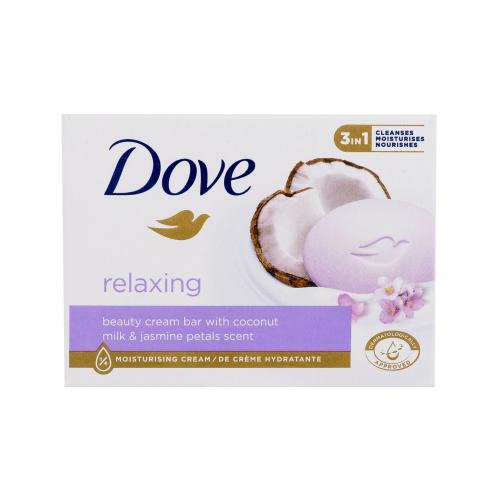 Dove Relaxing Beauty Cream Bar 90 g hydratačné tuhé mydlo s vôňou kokosu a jazmínu pre ženy