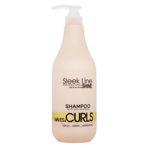 Stapiz Sleek Line Waves  Curls Shampoo 1000 ml čistiaci a hĺbkovo hydratačný šampón na kučeravé a vlnité vlasy pre ženy