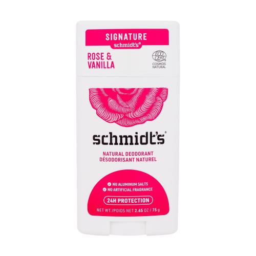 schmidts Rose  Vanilla Natural Deodorant 75 g prírodný dezodorant pre ženy