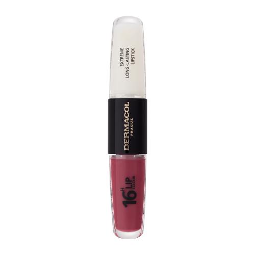 Dermacol 16H Lip Colour Extreme Long-Lasting Lipstick 8 ml dlhotrvajúci rúž a lesk na pery 2v1 pre ženy 28