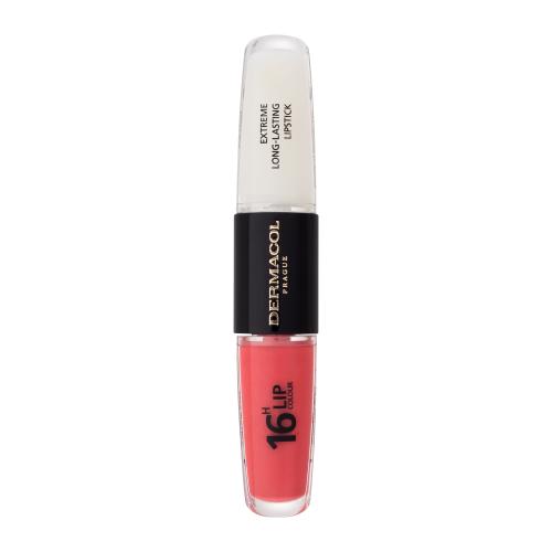 Dermacol 16H Lip Colour Extreme Long-Lasting Lipstick 8 ml dlhotrvajúci rúž a lesk na pery 2v1 pre ženy 26
