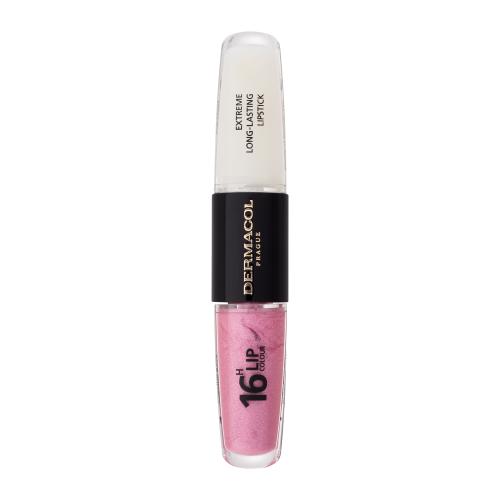 Dermacol 16H Lip Colour Extreme Long-Lasting Lipstick 8 ml dlhotrvajúci rúž a lesk na pery 2v1 pre ženy 11