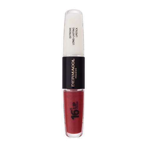 Dermacol 16H Lip Colour Extreme Long-Lasting Lipstick 8 ml dlhotrvajúci rúž a lesk na pery 2v1 pre ženy 20