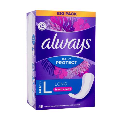 Always Daily Protect Long Fresh Scent intímky so sviežou vôňou pre ženy slipová vložka 48 ks