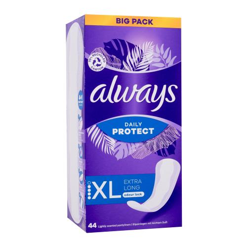 Always Daily Protect Extra Long Odour Lock intímky s jemnou vôňou pre ženy slipová vložka 44 ks