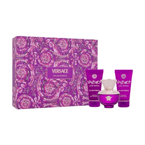 Versace Pour Femme Dylan Purple SET1 darčeková kazeta pre ženy parfumovaná voda 50 ml  sprchovací gél 50 ml  telové mlieko 50 ml