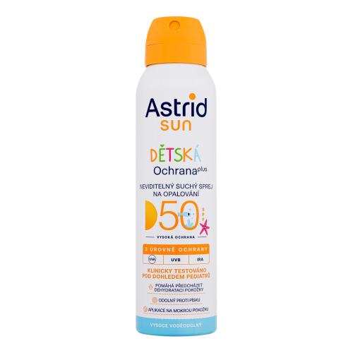 Astrid Sun Kids Dry Spray SPF50 150 ml detský neviditeľný suchý sprej na opaľovanie pre deti