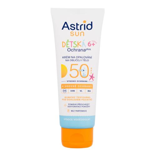 Astrid Sun Kids Face And Body Cream SPF50 75 ml vodoodolný opaľovací krém na tvár a telo pre deti