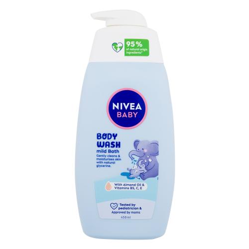 Nivea Baby Body Wash Mild Bath 450 ml sprchovací a umývací gél na jemný kúpeľ pre deti