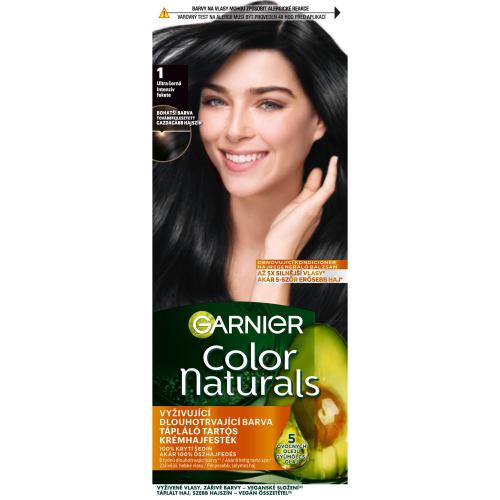 Garnier Color Naturals 40 ml permanentná farba na vlasy s vyživujúcimi olejmi pre ženy 1 Ultra Black