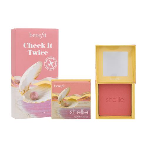 Benefit Shellie Blush Cheek It Twice darčeková kazeta pre ženy lícenka 2 x 6 g Warm Seashell-Pink