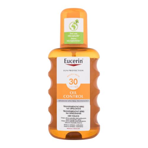 Eucerin Sun Oil Control Dry Touch Transparent Spray SPF30 200 ml vodoodolný transparentný opaľovací sprej unisex