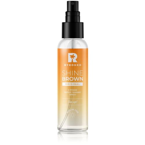 Byrokko Shine Brown Original 2-Phase Super Tanning Spray 104 ml dvojfázový sprej na podporu opálenia pre ženy