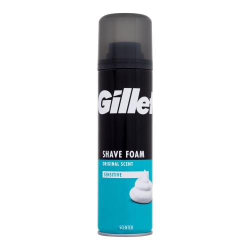 Gillette Shave Foam Original Scent Sensitive 200 ml pena na holenie pre citlivú pokožku pre mužov