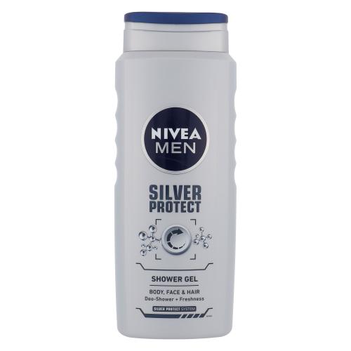 Nivea Men Silver Protect 500 ml sprchovací gél na telo, tvár a vlasy pre mužov