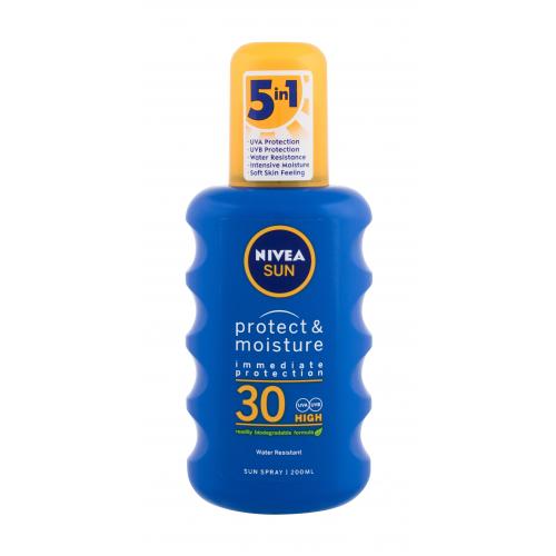 Nivea Sun Protect  Moisture SPF30 200 ml hydratačný sprej na opaľovanie unisex