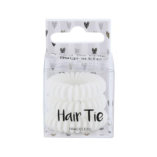 2K Hair Tie 3 ks špirálovité gumičky do vlasov pre ženy White