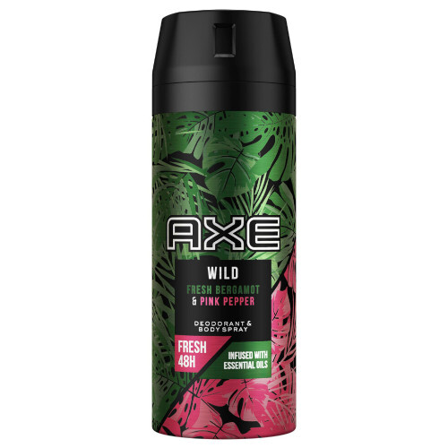 Axe Tělový sprej pre mužov Wild Fresh Bergamot & Pink Pepper 150 ml