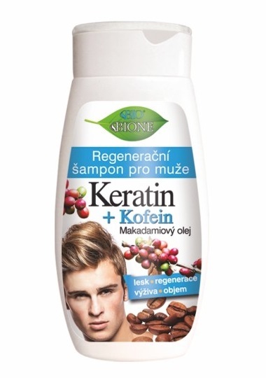 Bione Cosmetics Regeneračný šampón pre mužov Keratin   Kofein 260 ml