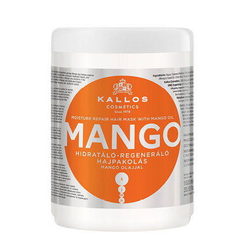 Kallos Hydratačná maska s mangovým olejom (Mango Mask) 1000 ml