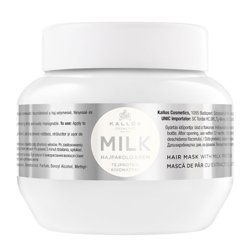 Kallos Maska s mliečnymi proteínmi pre suché a poškodené vlasy Milk (Hair Mask With Milk Protein) 275 ml
