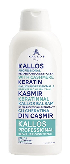 Kallos Pro fesionálny obnovujúci kondicionér s keratínom (Professional Repair Hair Conditioner With Cashmere Keratin) 1000 ml