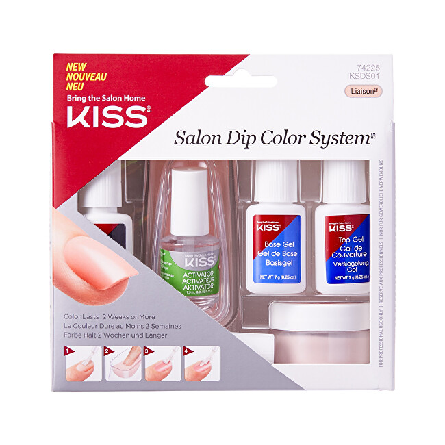 KISS Sada na prirodzenú manikúru Salon Dip ( Color System Kit)