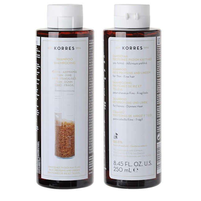 Korres Šampón pre jemné vlasy Rice Proteins & Linden (Shampoo) 250 ml