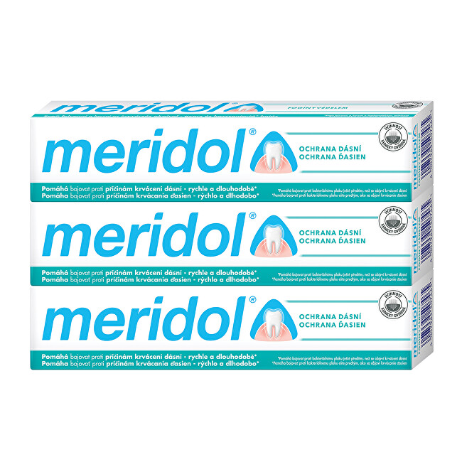 Meridol Zubná pasta proti zápalu ďasien Tripack 3 x 75 ml