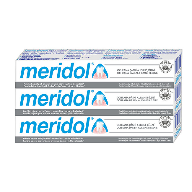 Meridol Zubná pasta s bieliacim účinkom (Gentle White) Tripack 3 x 75 ml