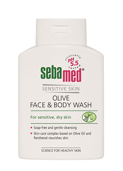 Sebamed Umývacia emulzia s olivovým olejom na tvár a telo Classic(Olive Face & Body Wash) 200 ml