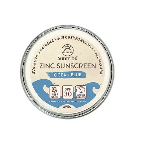 Suntribe Prírodný opaľovací krém so zinkom SPF 30 Tvár & Sport morská modrá 15 g