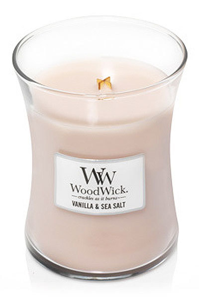 WoodWick Vonná sviečka váza Vanilla & Sea Salt 275 g